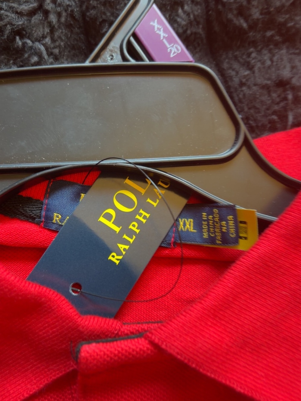 Ralph Lauren Red Polo Shirt with Crest Embroidery - Picture 3 of 3